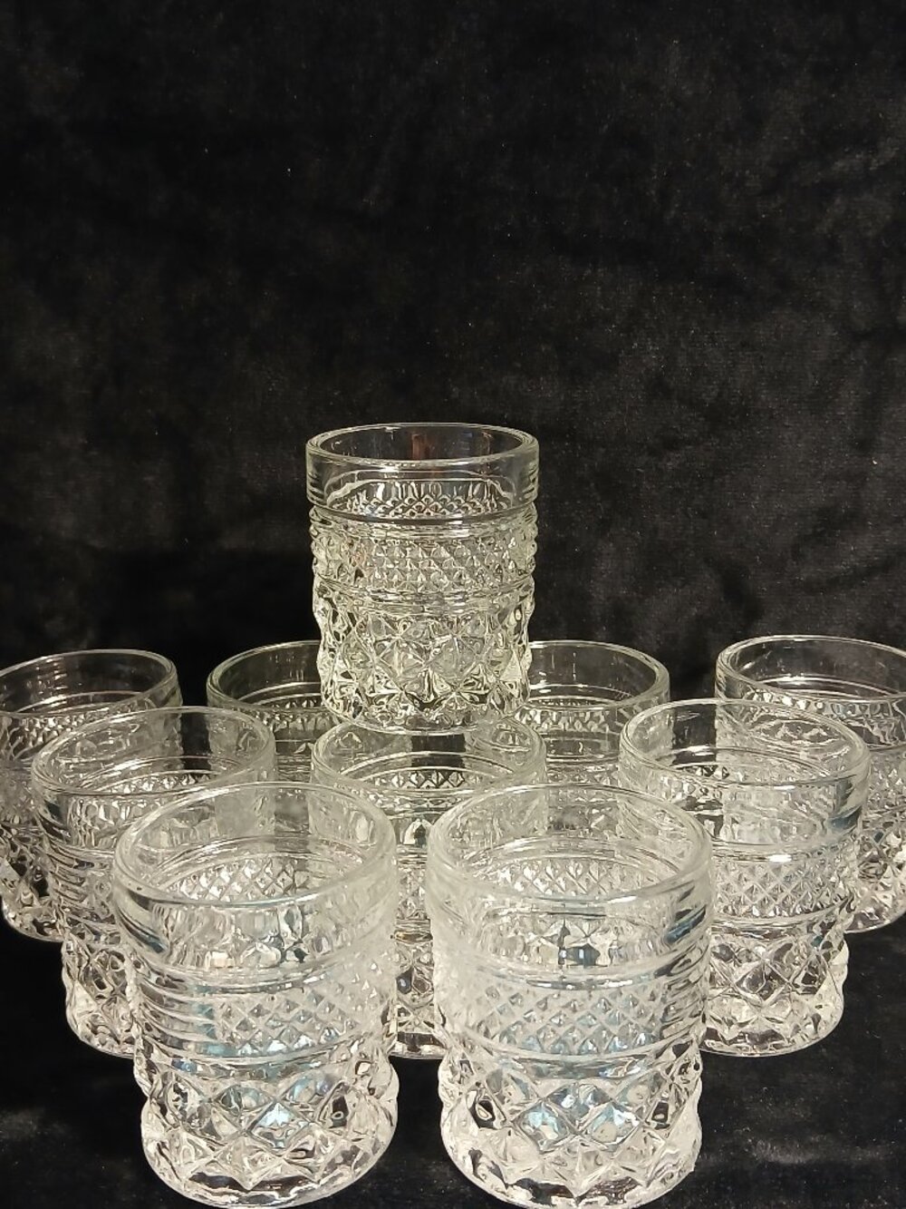 Vintage Anchor Hocking Wexford Clear Shot Glass 2.5" tall - Set of 10 - MINT
